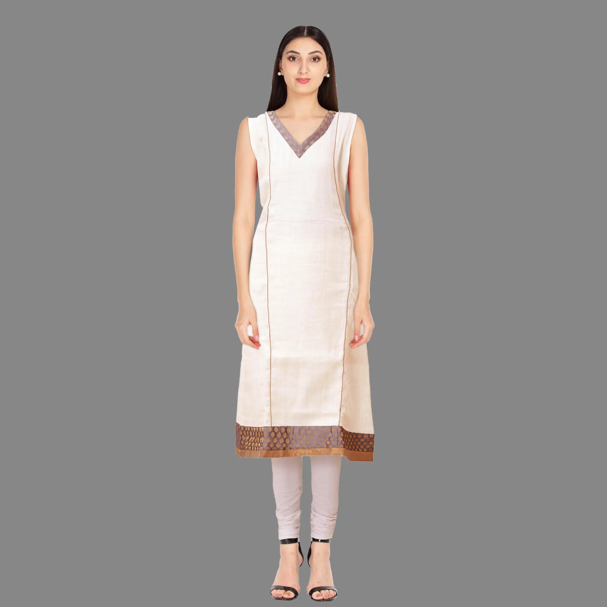 fcity.in - Women Cotton Lehriya Printed Sleeveless Kurti With Pant Set /  Adrika